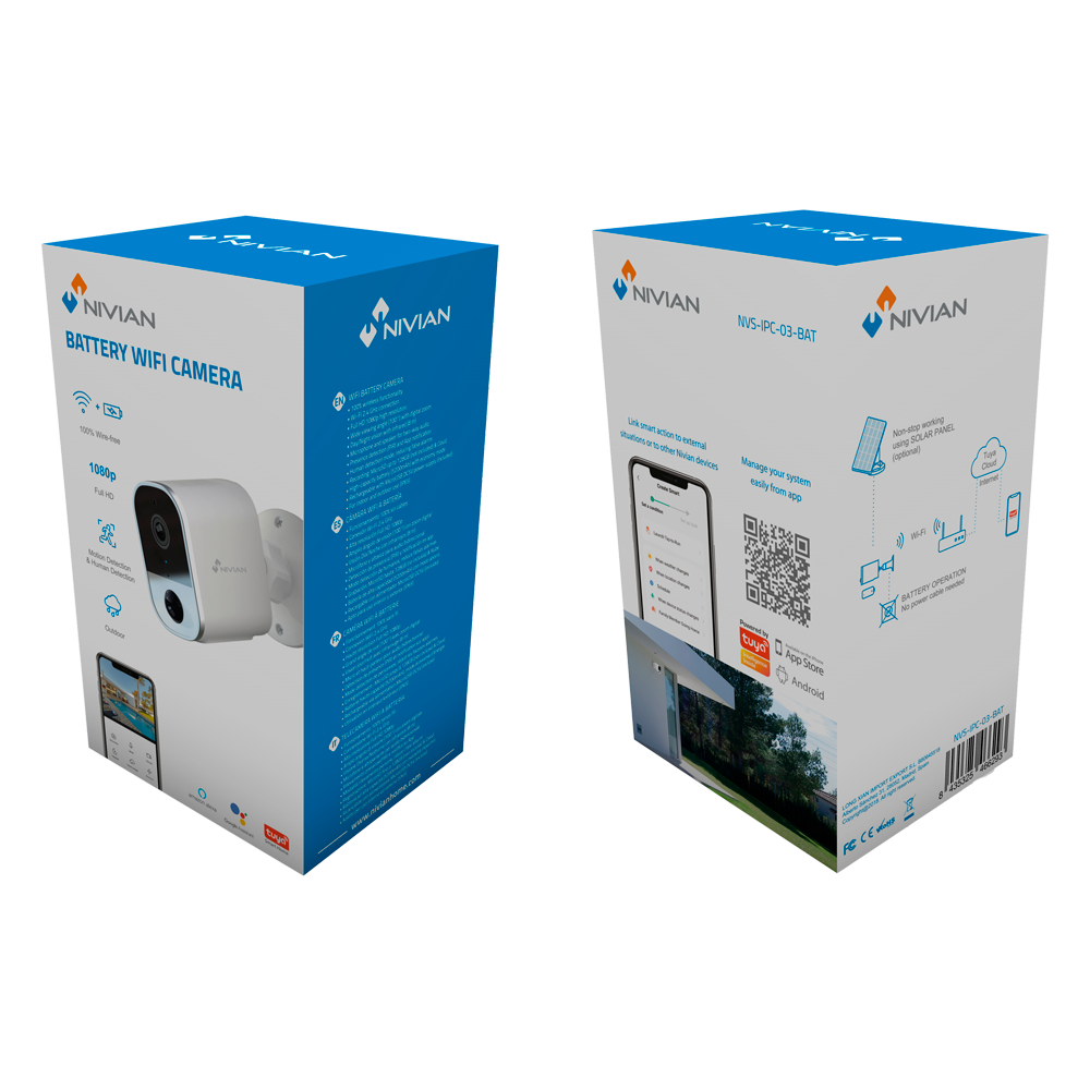 Nivian Smart Caméra 1080p / NVS-IPC-03-BAT