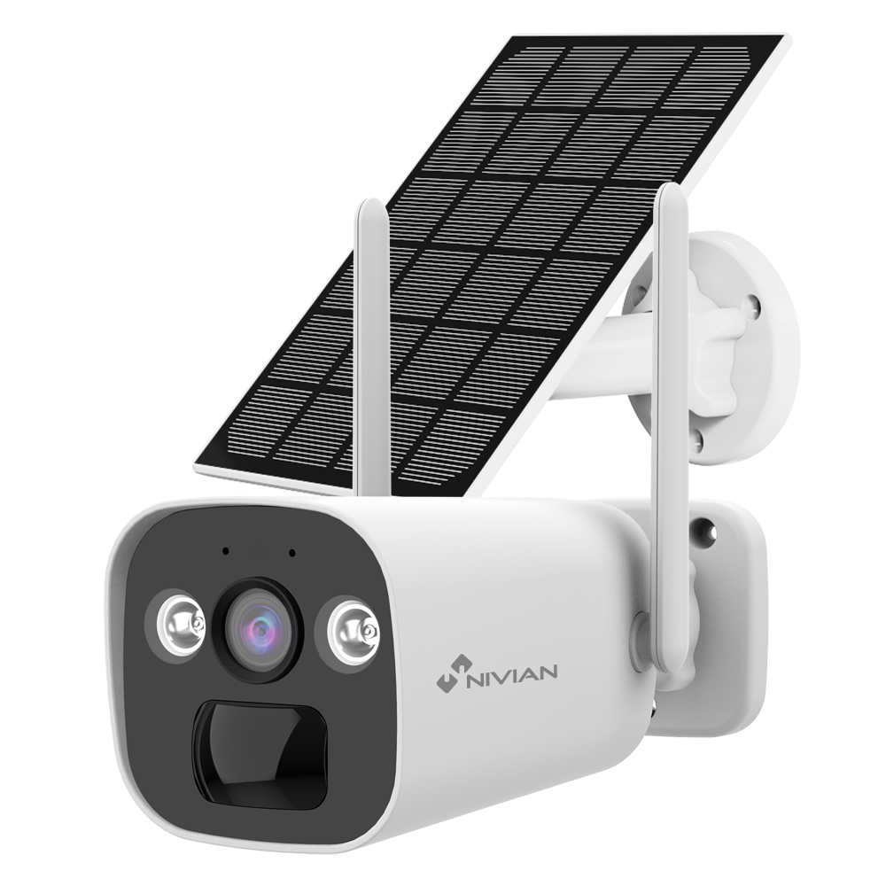 Nivian Caméra Extérieur 4G + Panneau Solaire 2K (NV-CAM01-SOLAR4G)