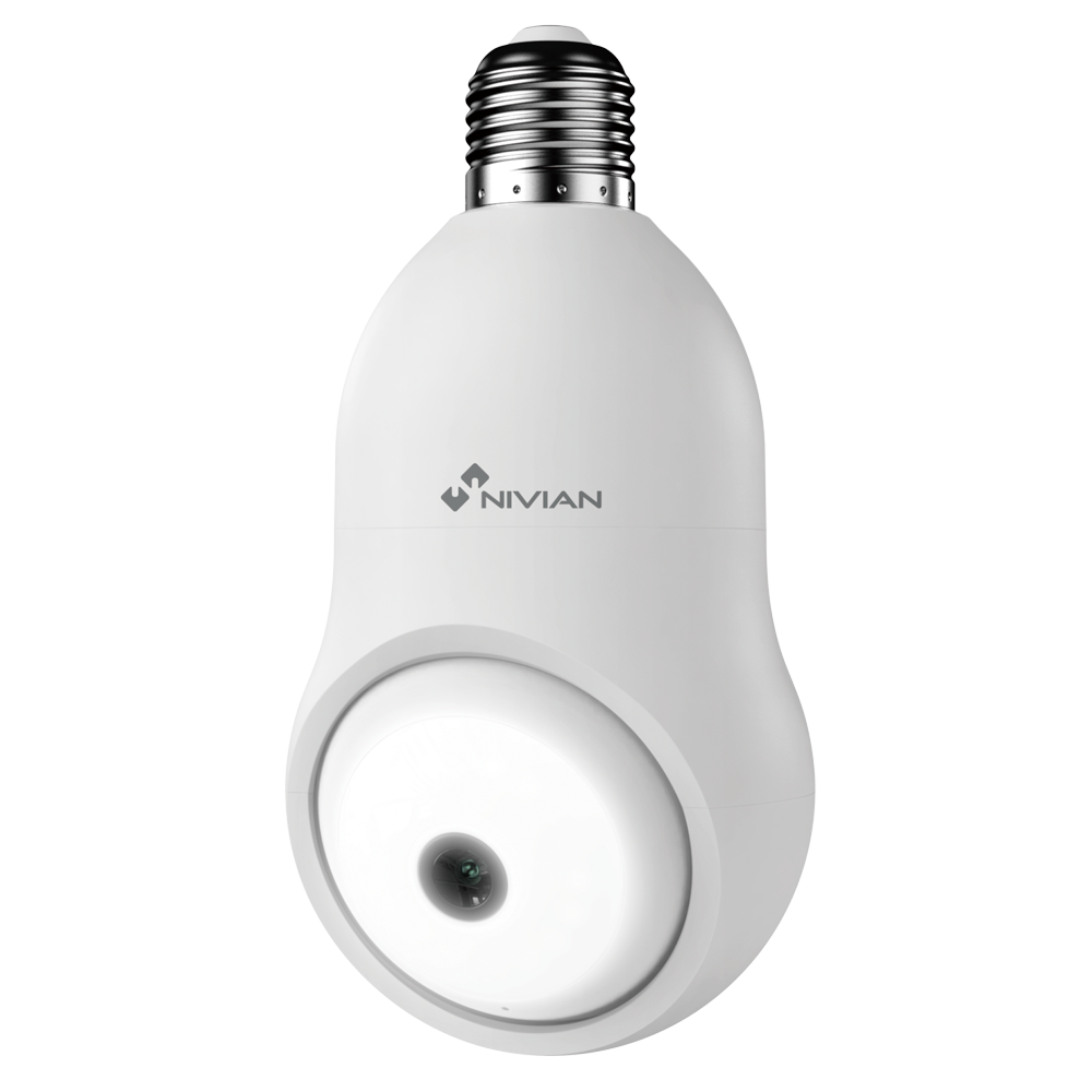 Nivian Caméra Ampoule Wi-Fi 360° 3MP (Se visse sur douille) (NVS-IPC-BULB1)