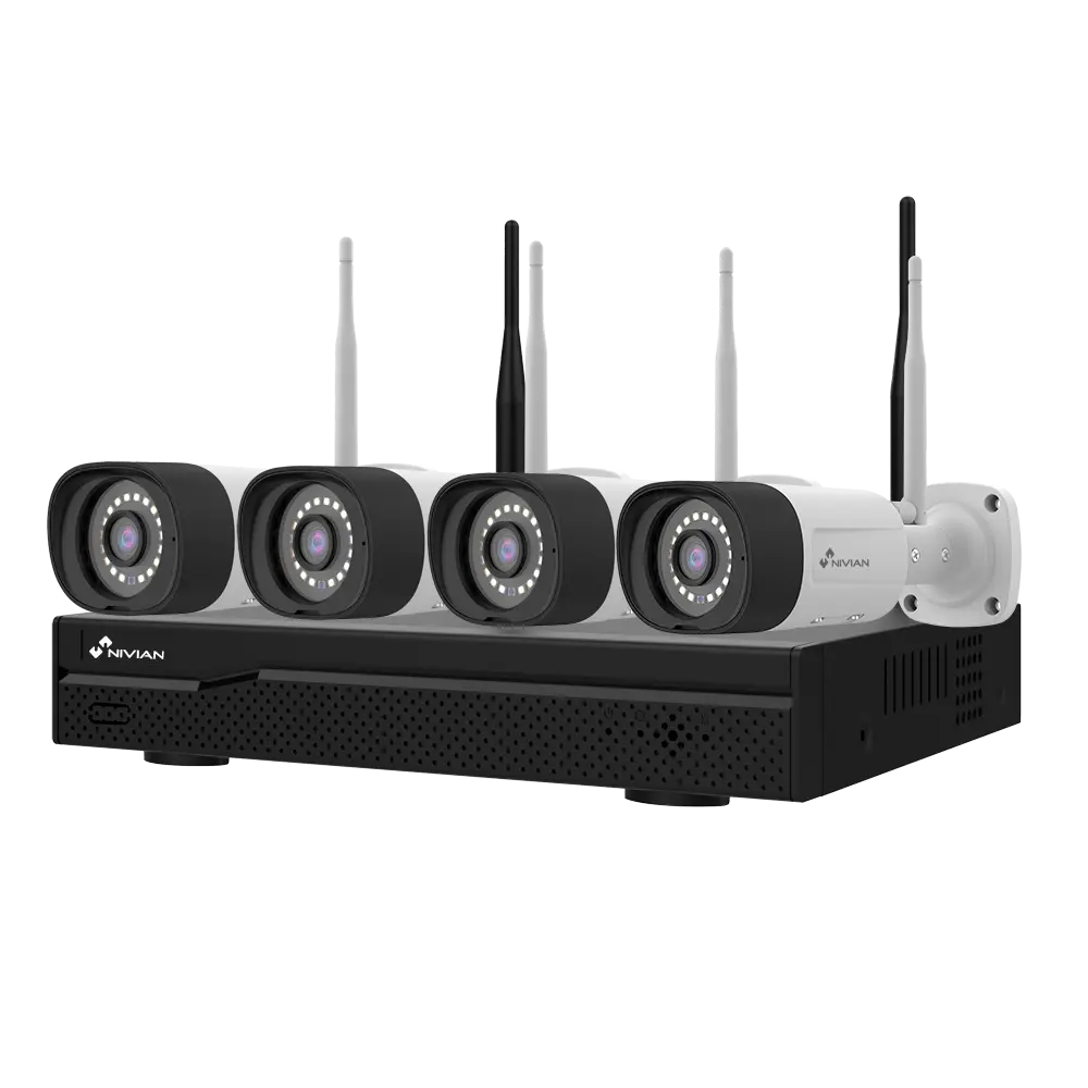 Kit Vidéosurveillance Nivian 3MP (NV-KIT1630W6-4CAM) - 4 caméras incluses (Enregistreur jusqu'à 16 caméras)