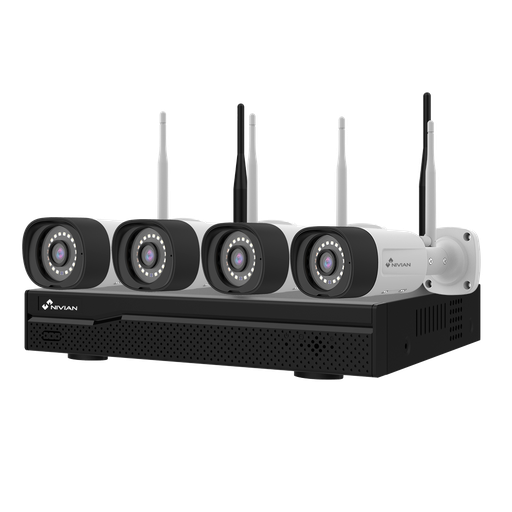 [NV-KIT1030W6-4CAM]  Kit Vidéosurveillance Nivian 3MP (NV-KIT1030W6-4CAM) - 4 caméras incluses (Enregistreur jusqu'à 10 caméras)